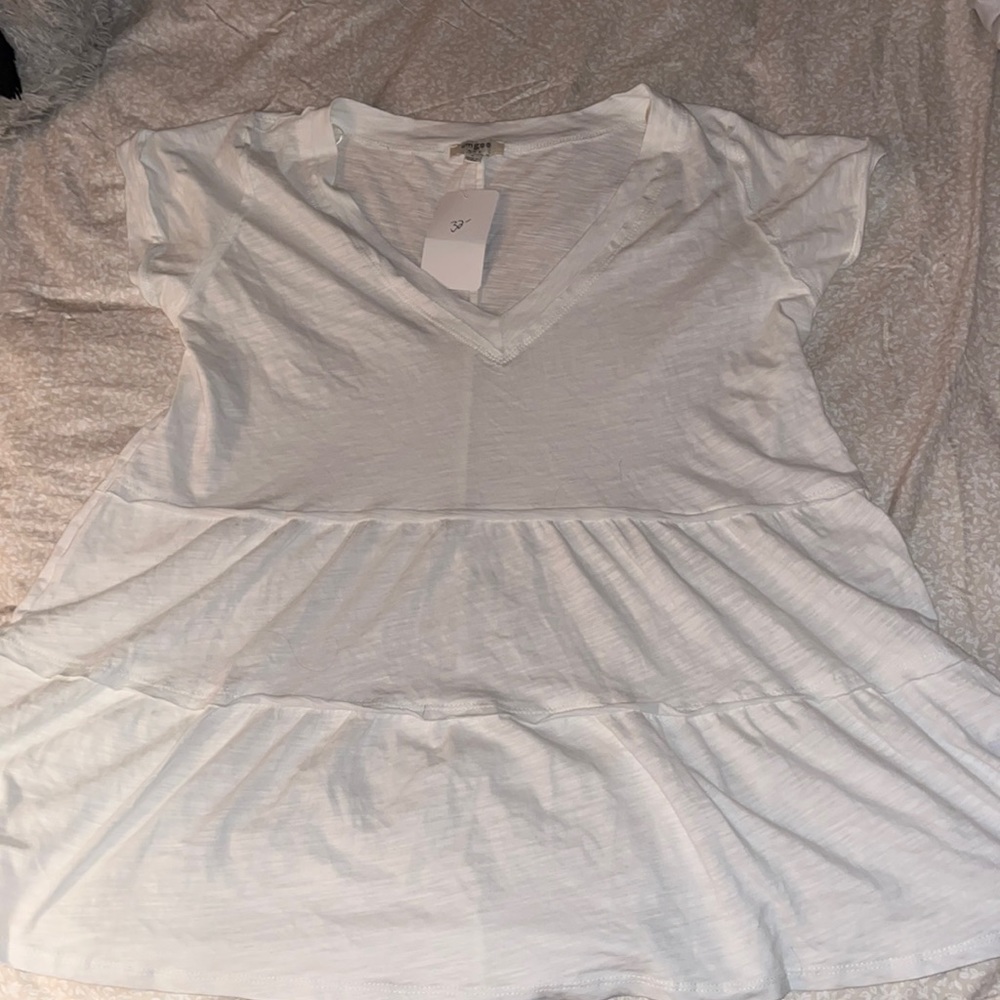 Faded Floral Boutique white flow-ey top
